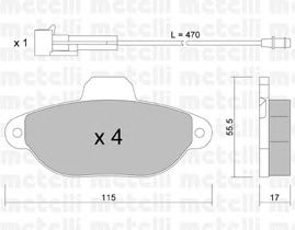 Тормозные колодки METELLI 22-0159-0
