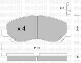 Тормозные колодки METELLI 22-0481-0