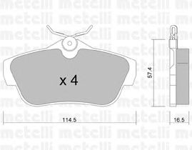 Тормозные колодки METELLI 22-0712-0