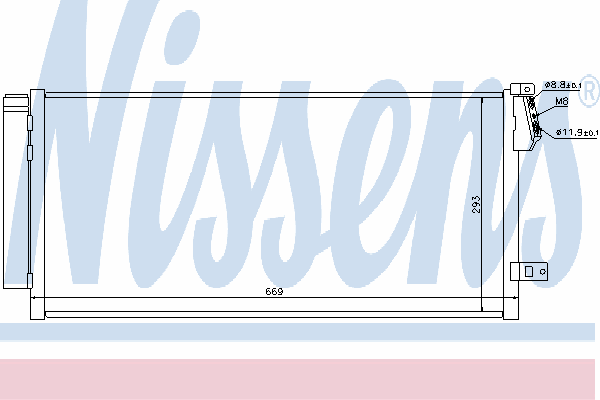 Радиатор кондиционера NISSENS 940169