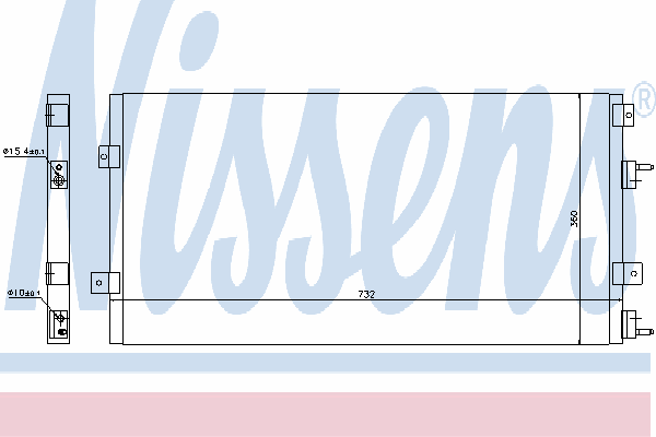 Радиатор кондиционера NISSENS 94553