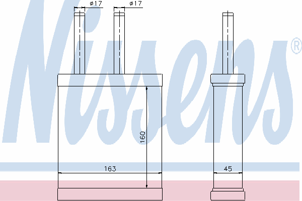 Радиатор отопителя NISSENS 77519