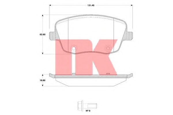Тормозные колодки NK 224791