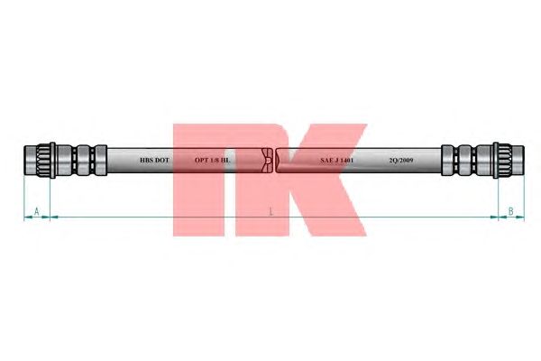 Тормозной шланг NK 853727