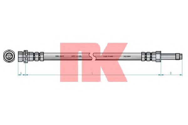 Тормозной шланг NK 852576