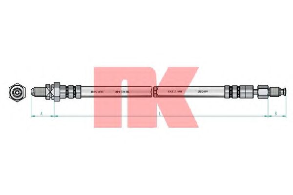 Тормозной шланг NK 852587