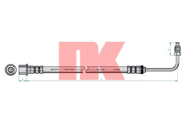 Тормозной шланг NK 853742