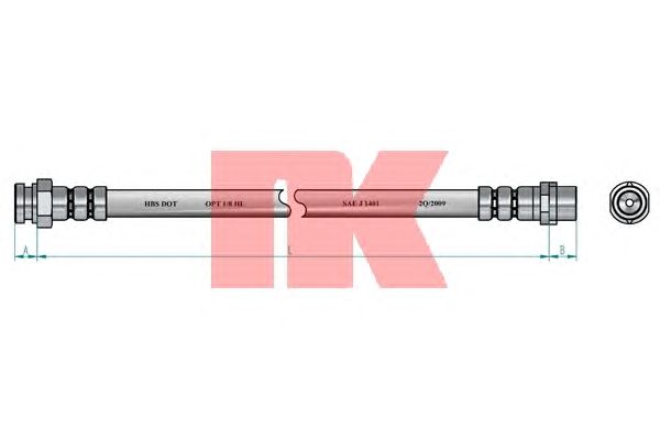 Тормозной шланг NK 8547118