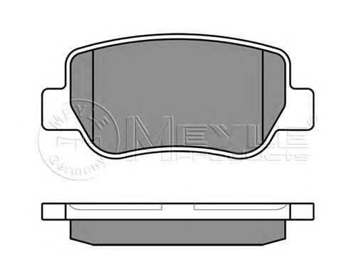 Тормозные колодки MEYLE 025 248 8516/W