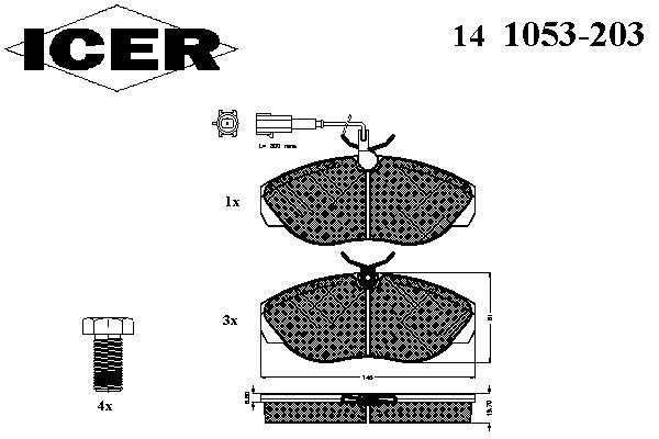 Тормозные колодки ICER 141053-203