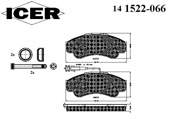 Тормозные колодки ICER 141522-066