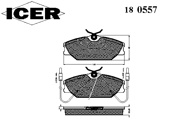 Тормозные колодки ICER 180557