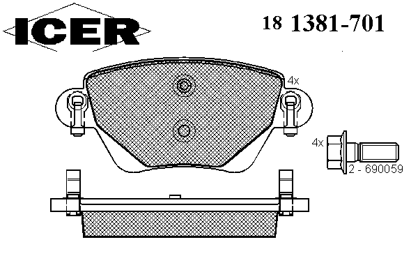 Тормозные колодки ICER 181381-701