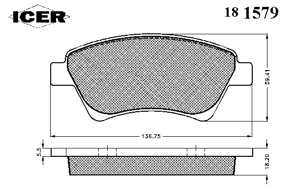 Тормозные колодки ICER 181579