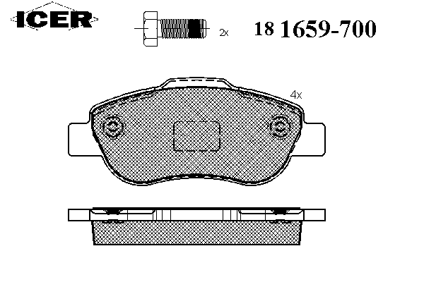 Тормозные колодки ICER 181659-700