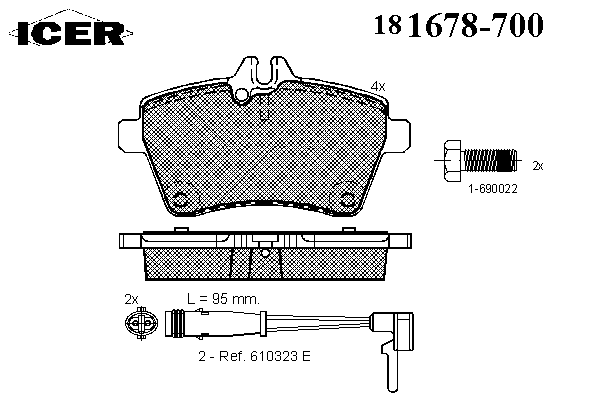 Тормозные колодки ICER 181678-700