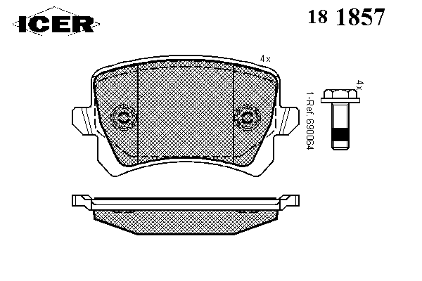 Тормозные колодки ICER 181857