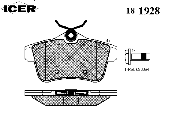 Тормозные колодки ICER 181928