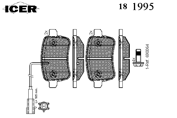 Тормозные колодки ICER 181995