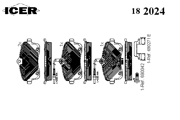 Тормозные колодки ICER 182024