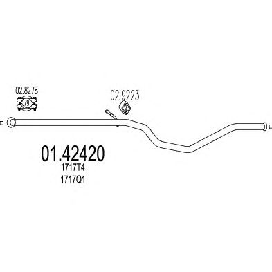 Труба выхлопного газа MTS 01.42420