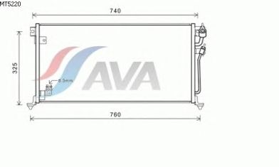 Радиатор кондиционера AVA QUALITY COOLING MT5220