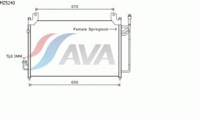 Радиатор кондиционера AVA QUALITY COOLING MZ5240