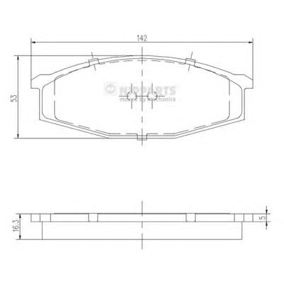 Тормозные колодки NIPPARTS J3601034