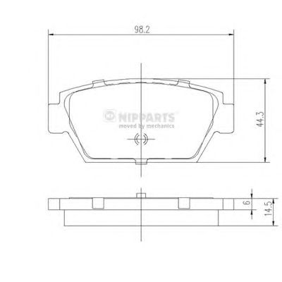 Гальмівні колодки NIPPARTS J3615000