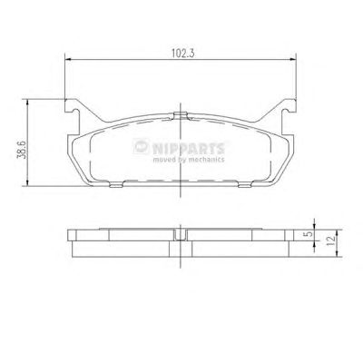 Тормозные колодки NIPPARTS J3616001