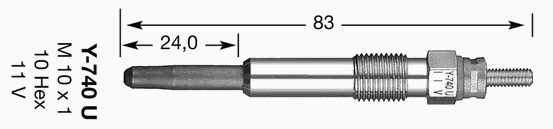Свеча накала NGK 5104