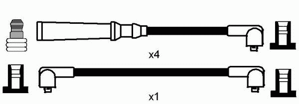Комплект высоковольтных проводов NGK RCSB601