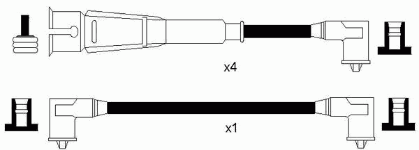 Комплект высоковольтных проводов NGK RCPS1101