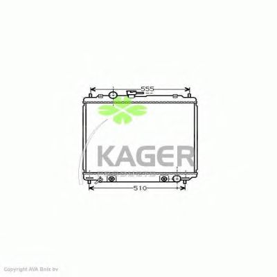 Радиатор, охлаждение двигателя KAGER 31-0688