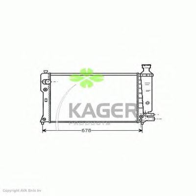 Радиатор, охлаждение двигателя KAGER 31-0846