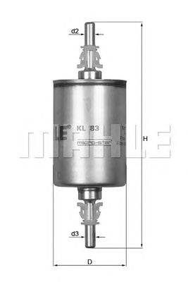 Топливный фильтр MAHLE KL 83