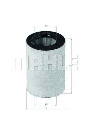 Воздушный фильтр MAHLE ORIGINAL LX 1792