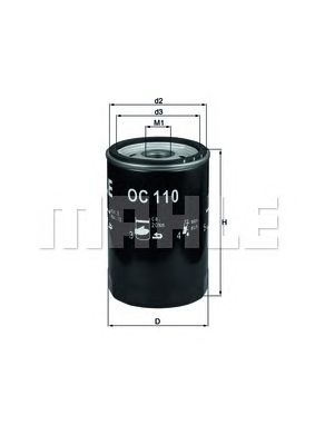 Масляный фильтр MAHLE OC 110 OF