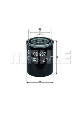 Масляный фильтр MAHLE OC 982