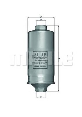Топливный фильтр MAHLE ORIGINAL KL 59