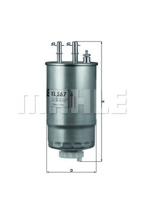 Топливный фильтр MAHLE KL 567