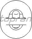Кронштейн глушителя TOPRAN 104 403