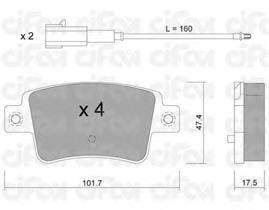 Тормозные колодки CIFAM 822-705-1