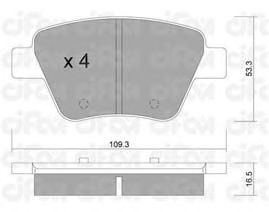 Тормозные колодки CIFAM 822-889-0