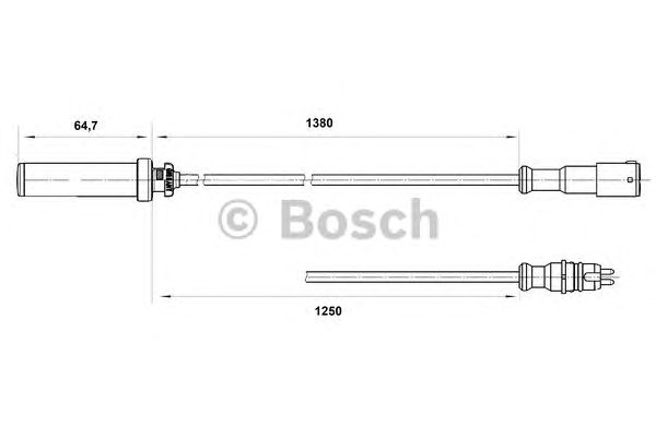 Датчик вращения колеса BOSCH 0 265 004 015