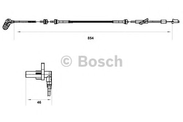 Датчик вращения колеса BOSCH 0 265 007 552