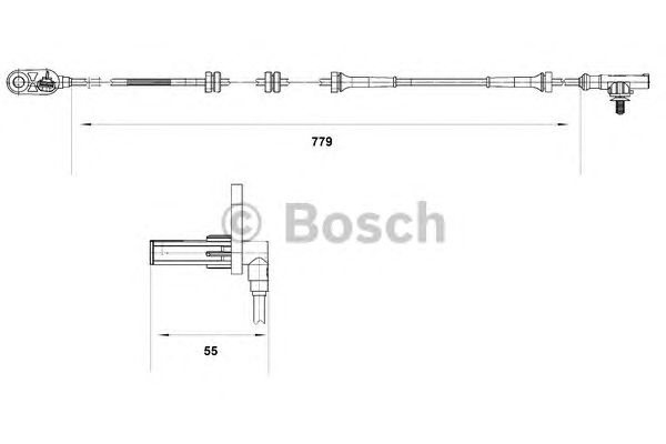 Датчик вращения колеса BOSCH 0 265 007 632