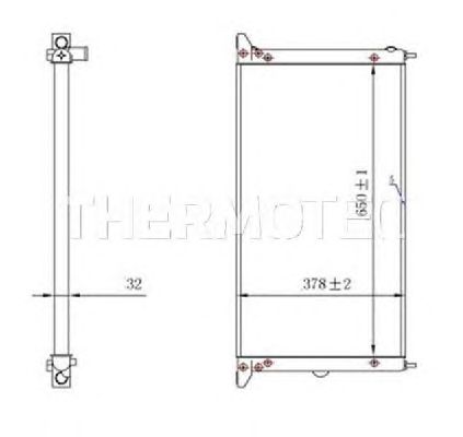 Радиатор, охлаждение двигателя THERMOTEC D7W032TT