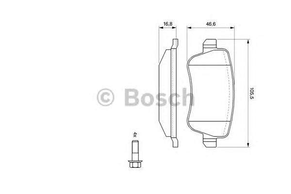 Тормозные колодки BOSCH 0 986 494 125