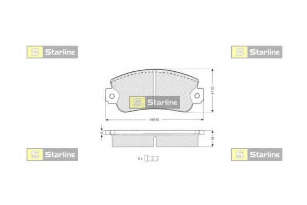 Тормозные колодки STARLINE BD S026